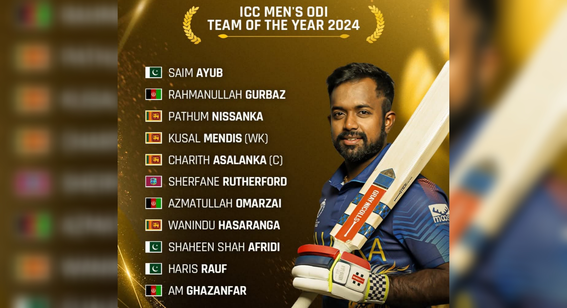 Three Pakistanis in ICC ODI Team Of The Year 2024